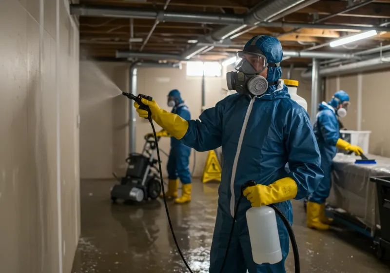 Basement Sanitization and Antimicrobial Treatment process in Houston County, AL