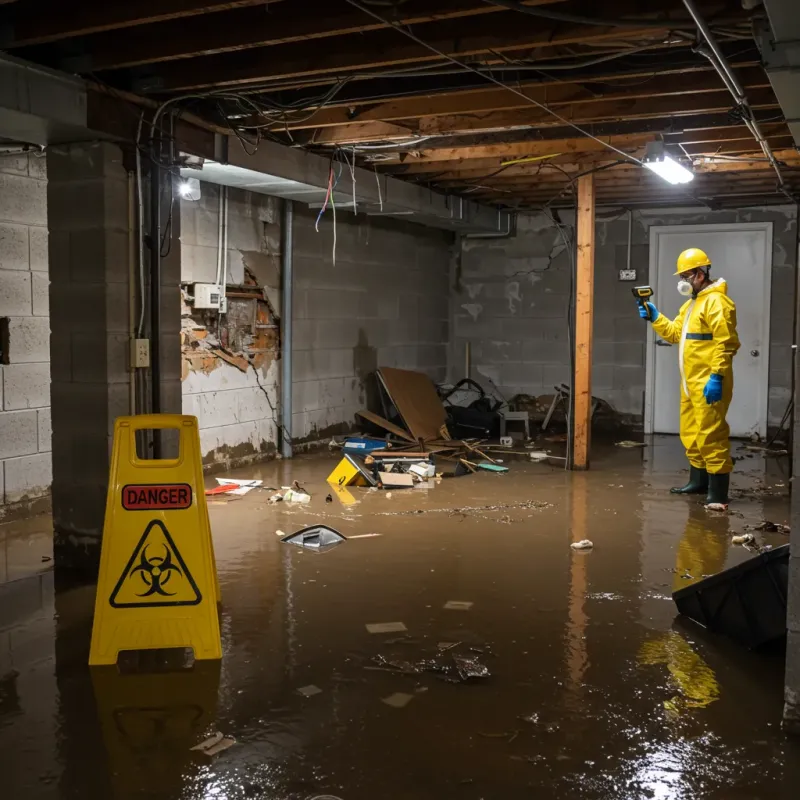 Flooded Basement Electrical Hazard in Houston County, AL Property